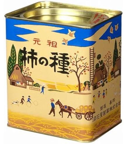 Amazon.co.jp: 浪花屋 大粒柿の種進物缶20g×12袋 : 食品・飲料・お酒